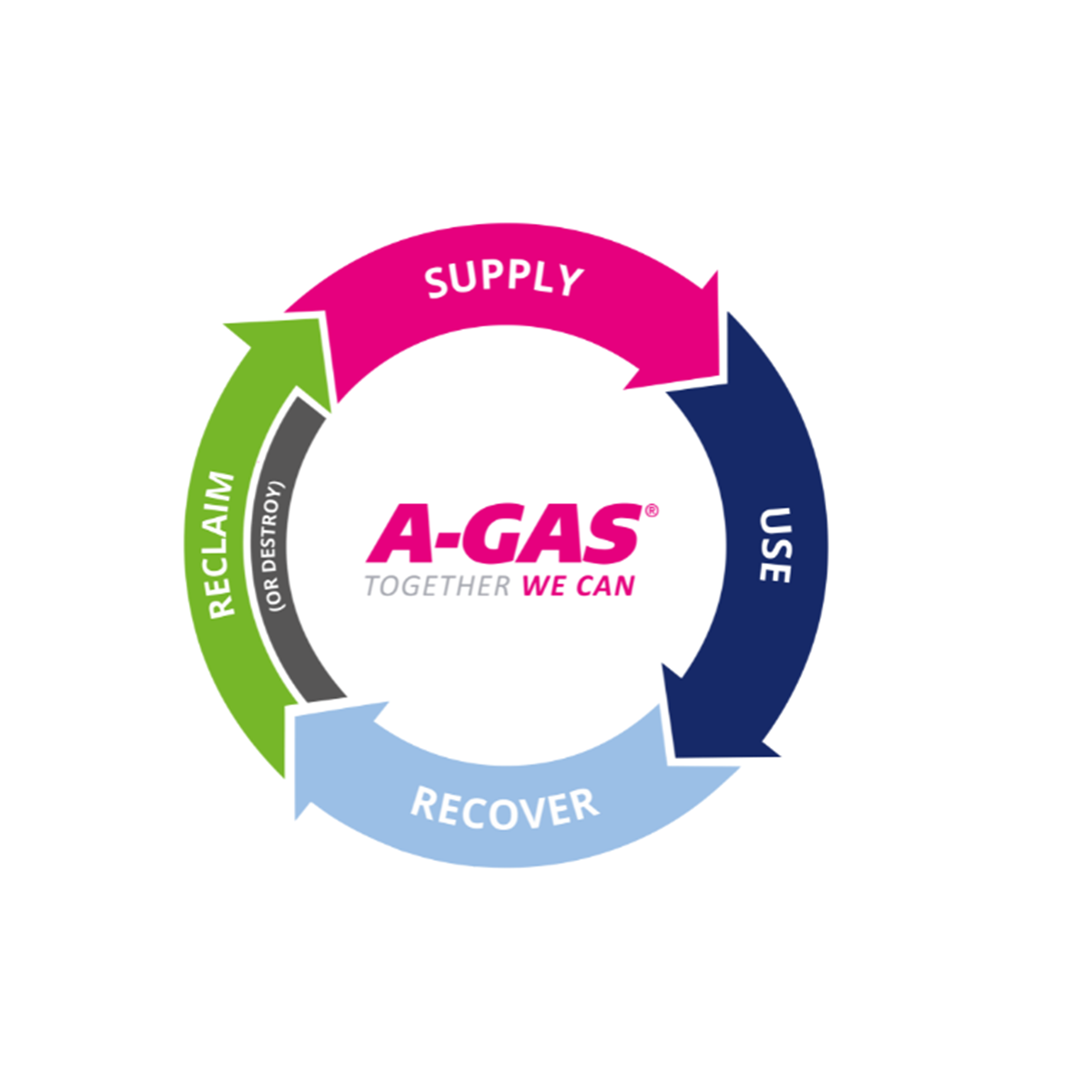 Rectangular picture of a multi-coloured circle on a white background